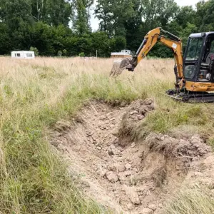 début de la création de la mare